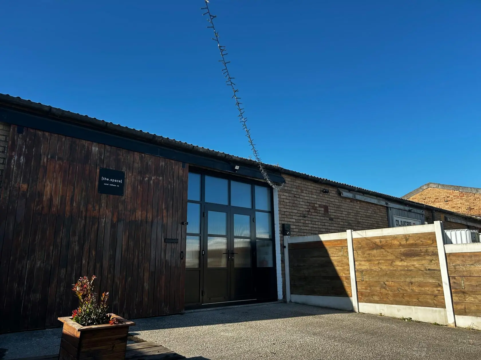 The industrial exterior and private entrance